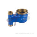 Brass vertical water meter body